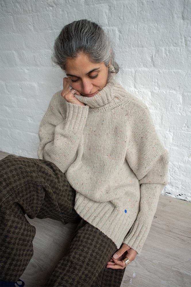 A.P Genievre Oat Turtle Neck Jumper - The Mercantile London