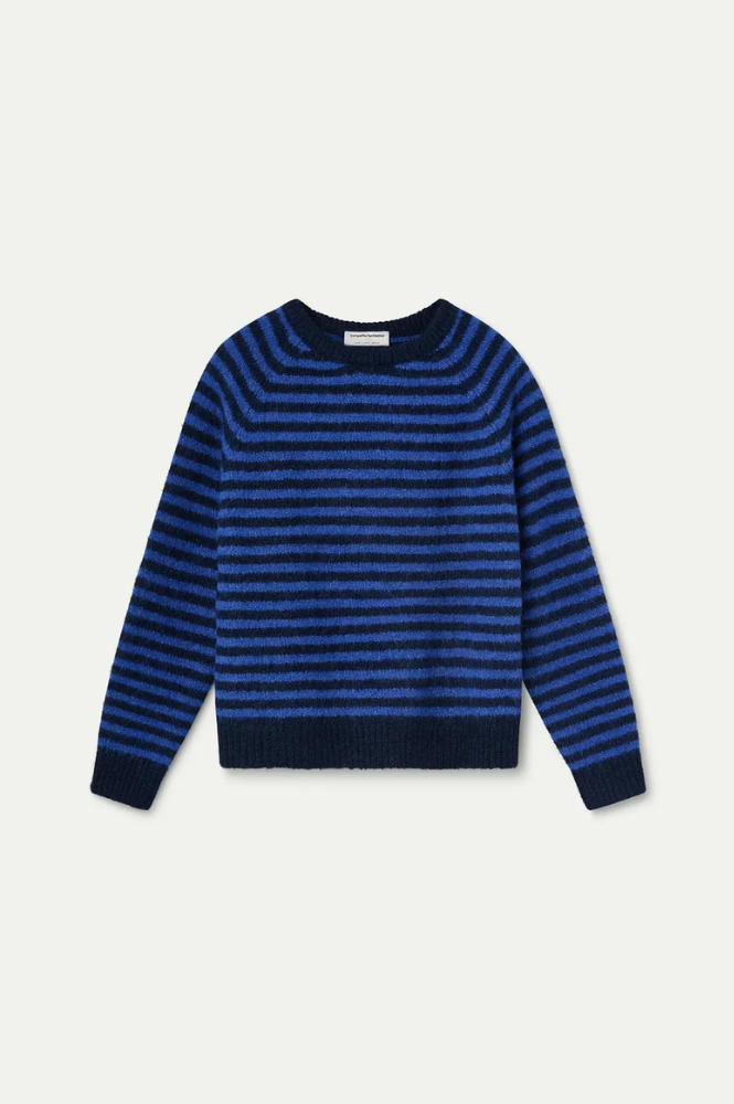 Compania Fantastica Navy And Blue Stripe Jumper