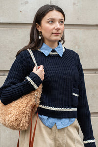 Ba&sh Bota Blue Pullover - The Mercantile London