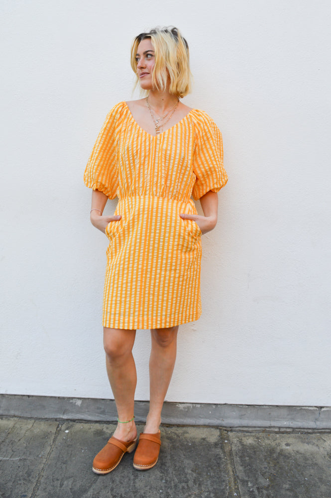 Second Female Sorbetto Golden Apricot Mini Dress - The Mercantile London