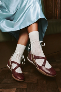 Good News Junie Retro Brown Ballet Trainer