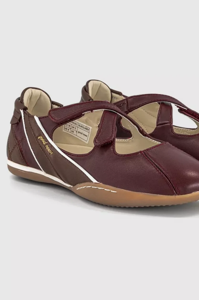 Good News Junie Retro Brown Ballet Trainer