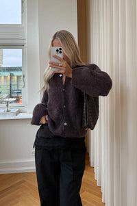 Noella Kae Chocolate Knit Cardigan