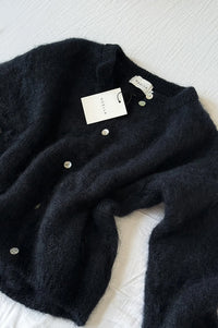 Noella Kae Navy Mohair Knit Cardigan