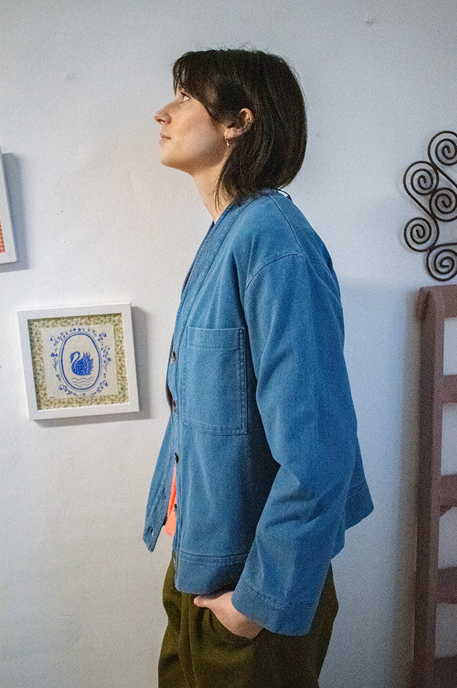 ICHI Kate Denim Medium Blue Shirt - The Mercantile London