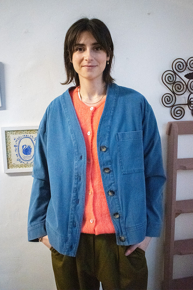 ICHI Kate Denim Medium Blue Shirt - The Mercantile London