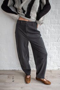 ICHI Kate Dark Grey Trousers - The Mercantile London