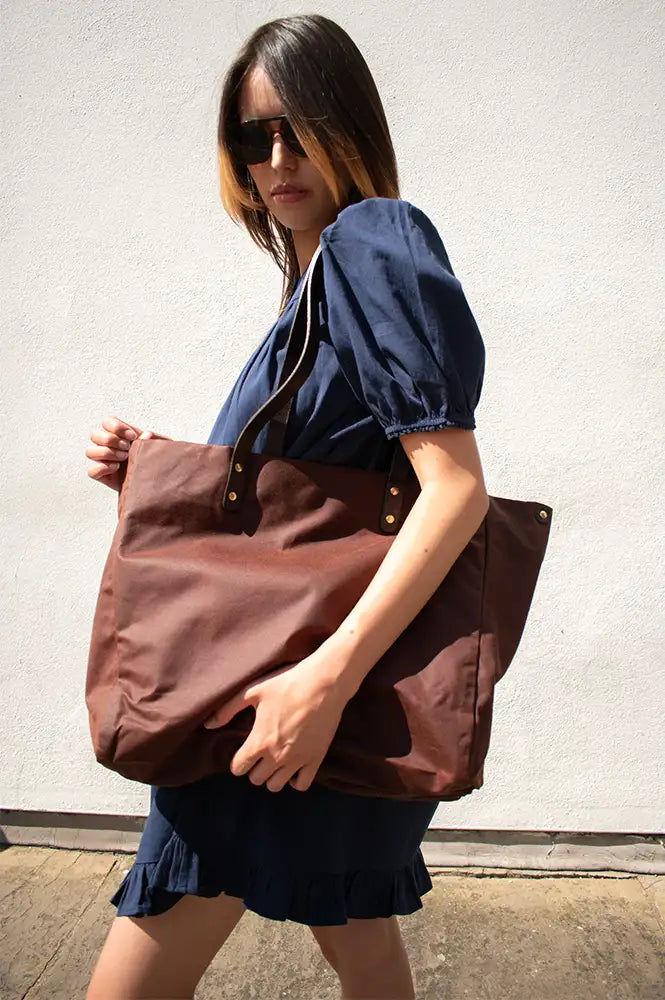Kate Sheridan Midi Chestnut Tote Bag
