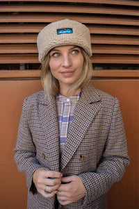 Kavu Fur Ball Wax Paper Beanie