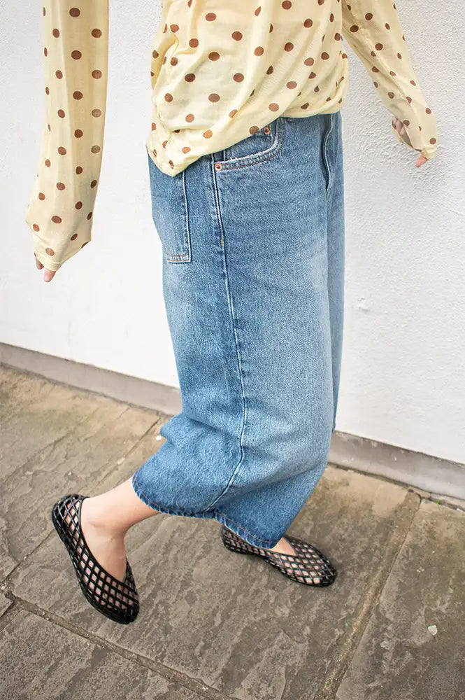 Dr Denim Dace Stream Mid Used Capri Jeans - The Mercantile London