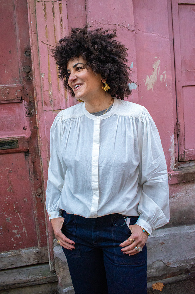 Garance Kelly Embroidered Cotton Voile Blouse