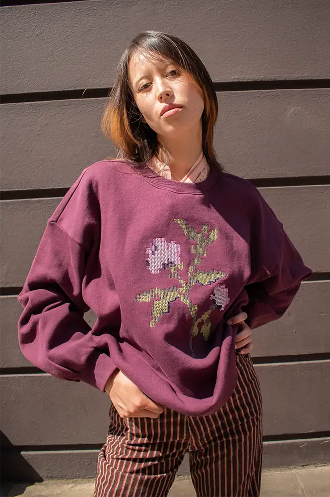 Numph Kelsa Fig Sweatshirt
