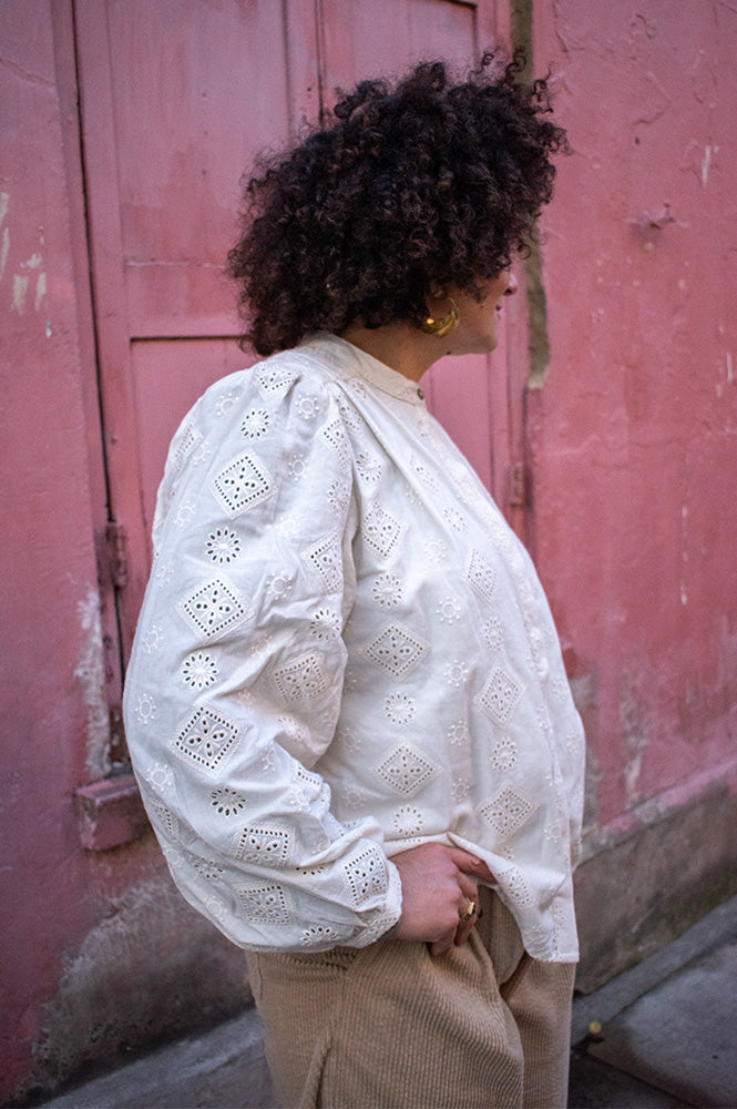 Garance Ketty Ecru Broderie Anglaise Blouse