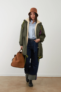 Orfeo Billy Khaki Hooded Coat