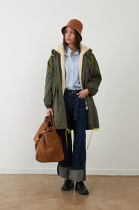 Orfeo Billy Khaki Hooded Coat