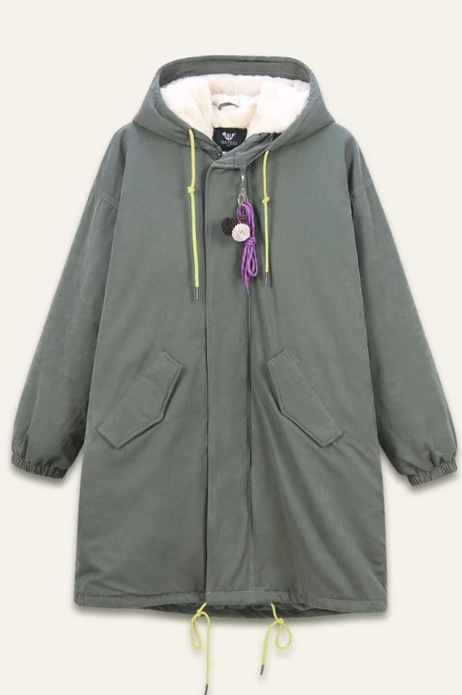 Orfeo Billy Khaki Hooded Coat
