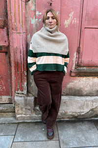 Mercantile Pullover Light Khaki Knitted Collar