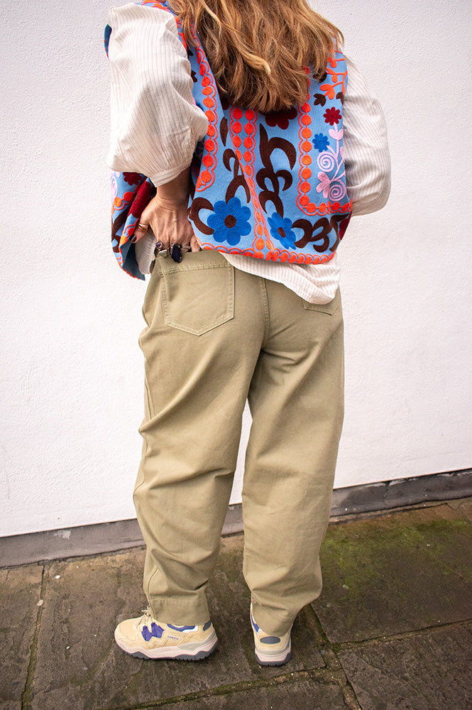 ICHI Olia Oil Green Jeans