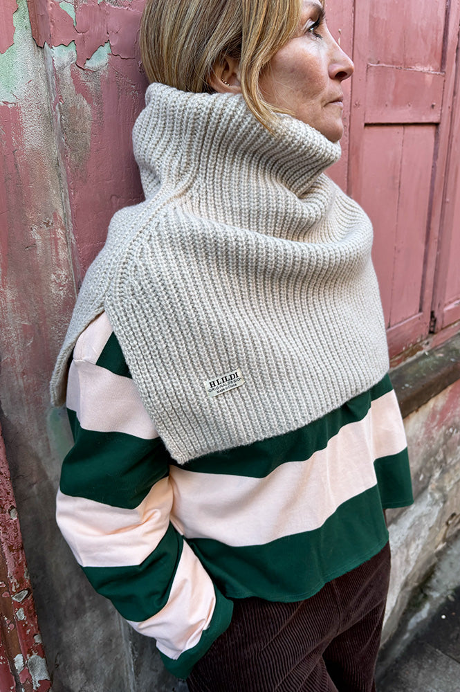 Mercantile Pullover Light Khaki Knitted Collar