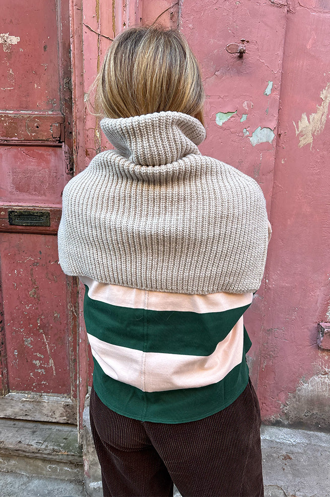 Mercantile Pullover Light Khaki Knitted Collar