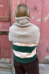 Mercantile Pullover Light Khaki Knitted Collar