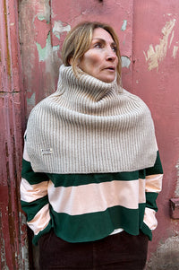 Mercantile Pullover Light Khaki Knitted Collar