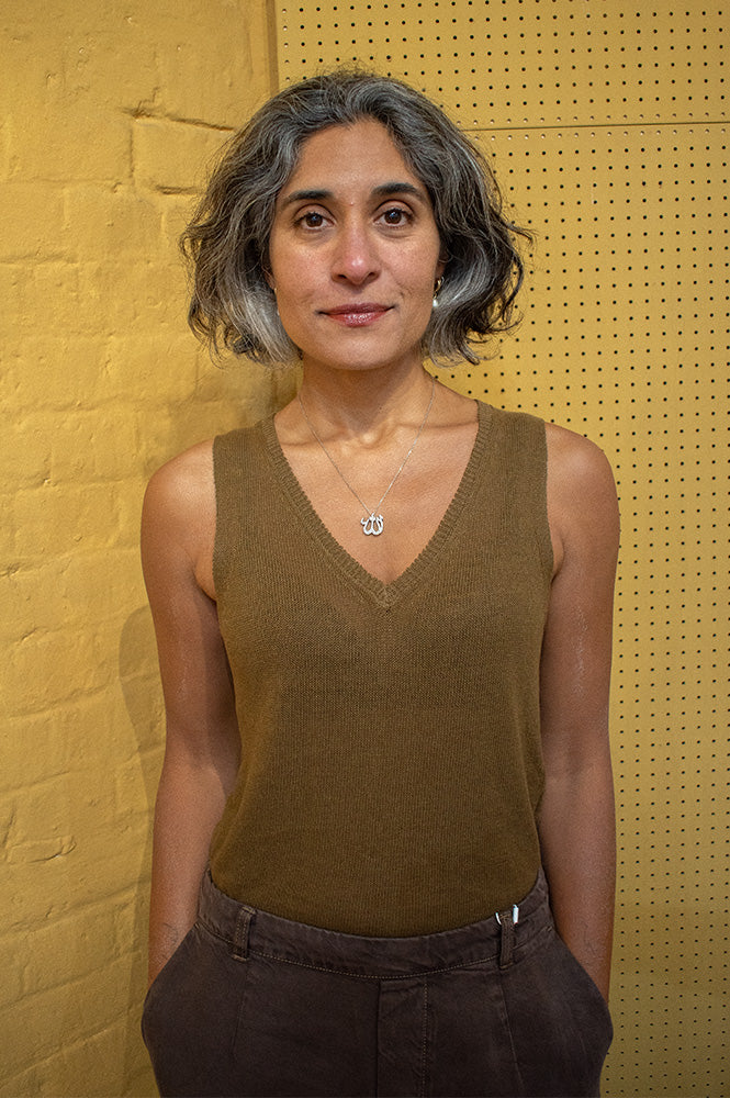 Yerse Khaki Knitted Vest - The Mercantile London