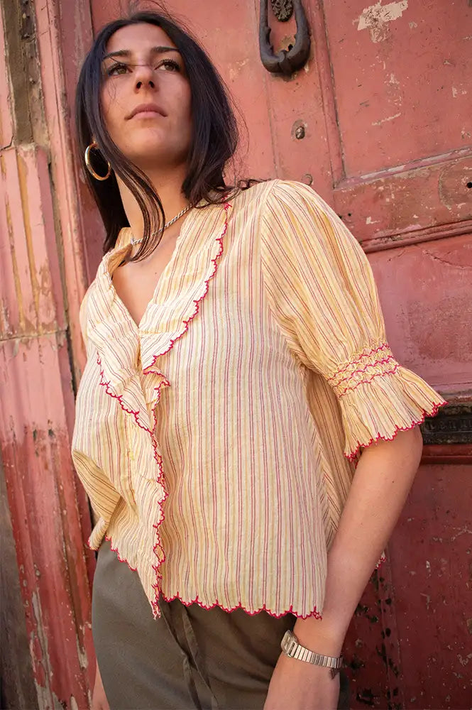 Charlie Joe Liki Yellow Blouse - The Mercantile London
