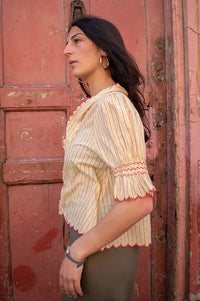 Charlie Joe Liki Yellow Blouse - The Mercantile London