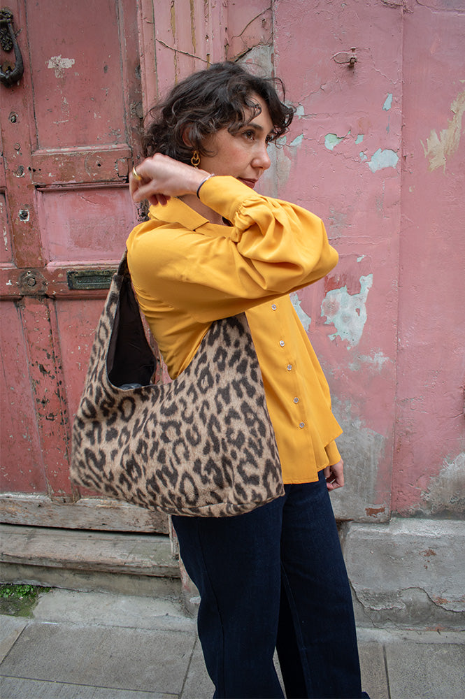 Baum Und Pferdgarten Kleova Camel Leopard Shoulder Bag - The Mercantile London