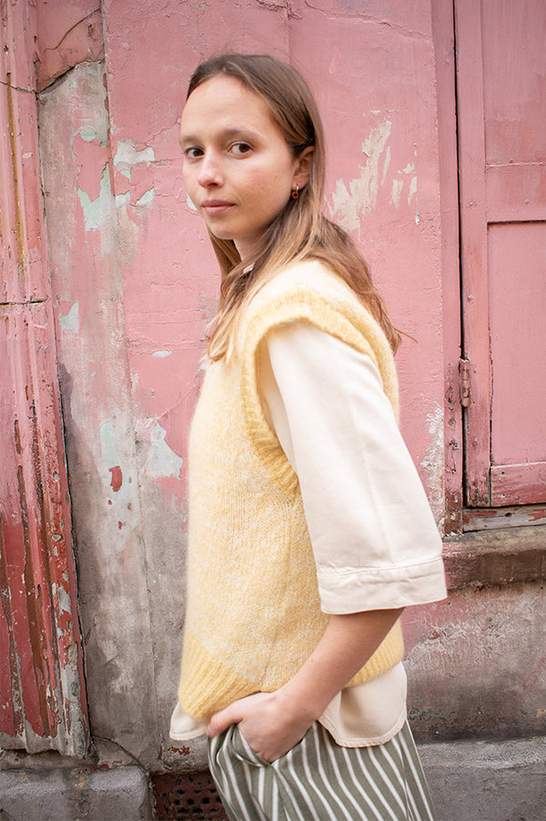 Maison Anje Breko Yellow Vest - The Mercantile London