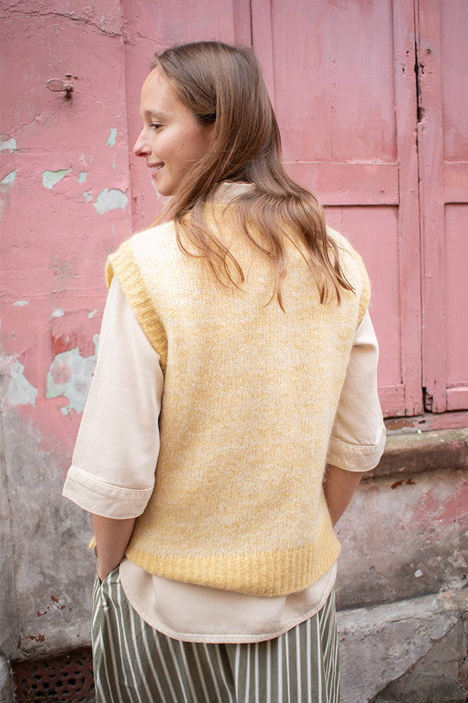 Maison Anje Breko Yellow Vest - The Mercantile London