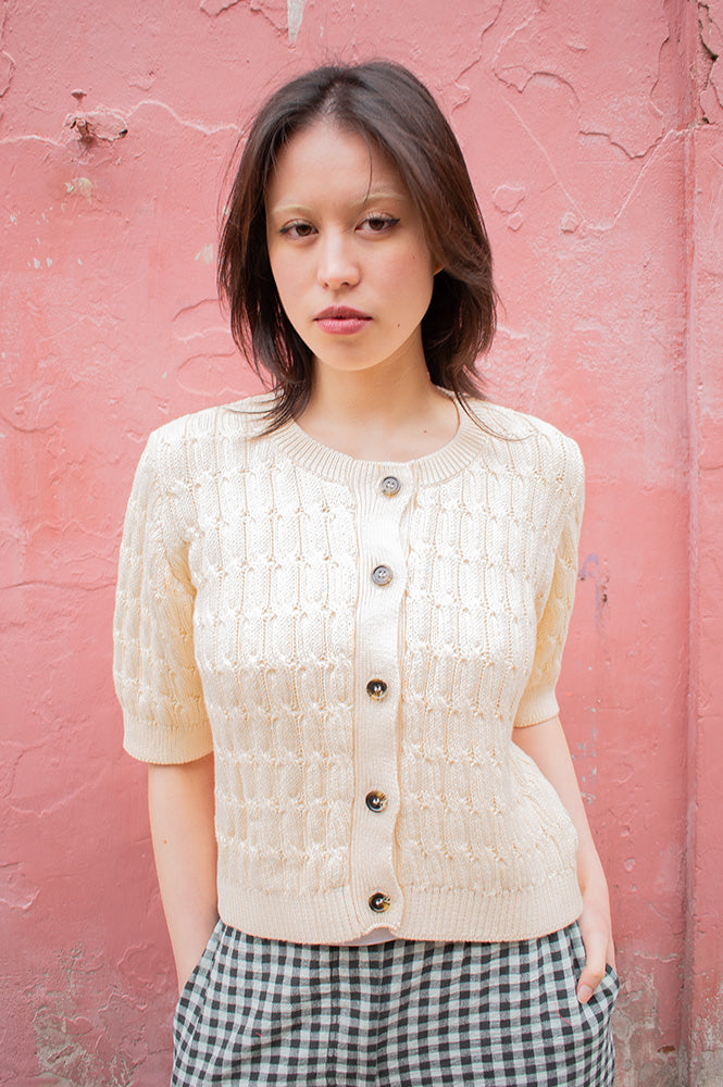 Basic Apparel Minie Whisper White Cardigan - The Mercantile London