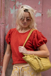 Diarte Liza Tomato Red Knitted Top