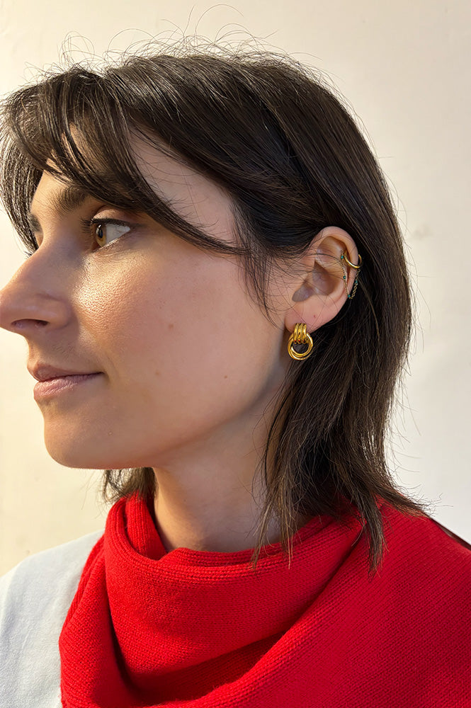 Lunar Mini Ring Link Earrings - The Mercantile London