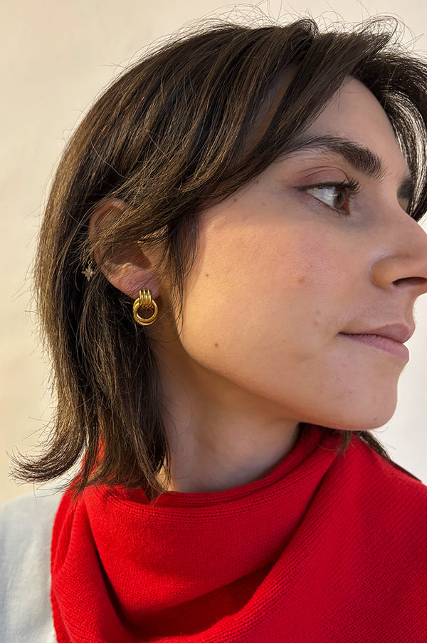 Lunar Mini Ring Link Earrings - The Mercantile London