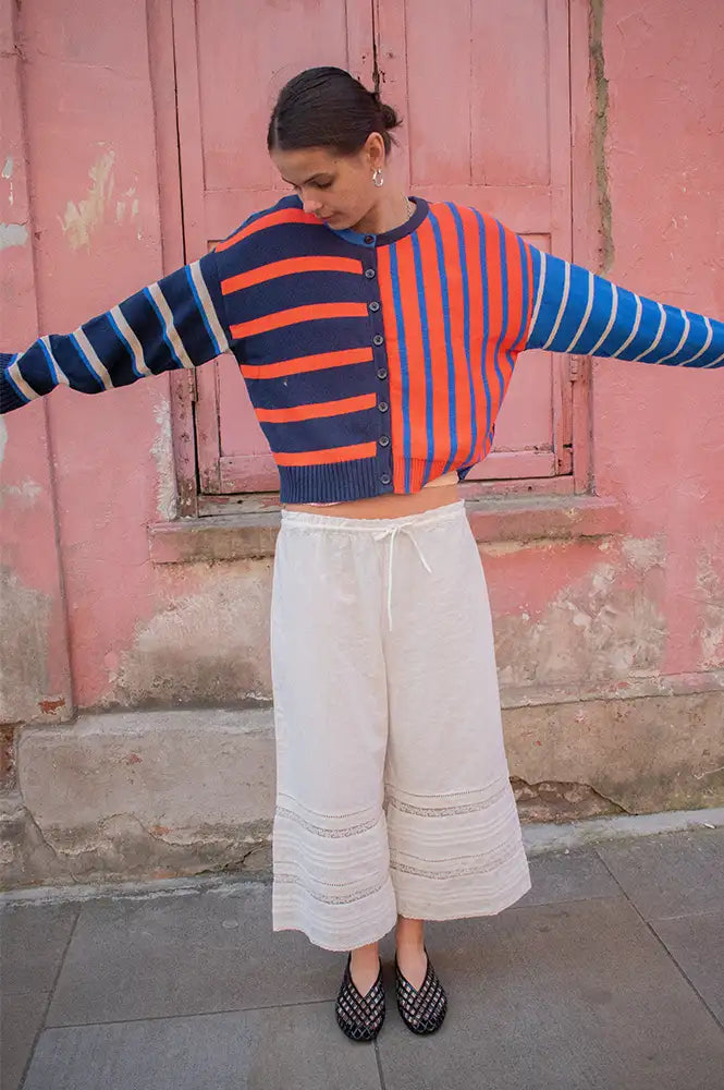 Komodo Mish Mash Striped Cardigan - The Mercantile London