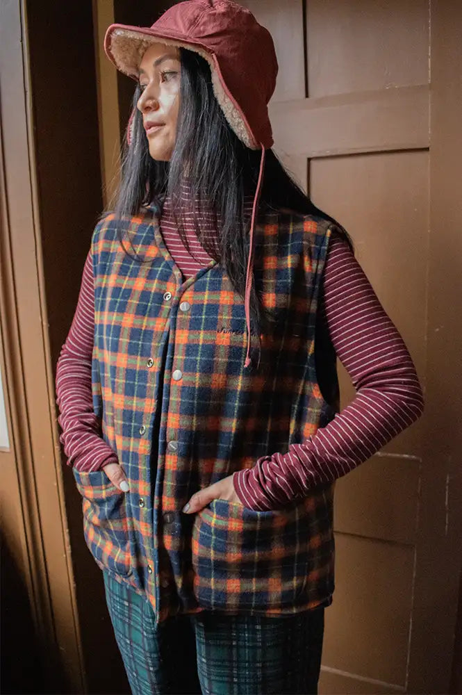 Kappy Reversible Green & Check Vest