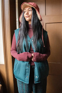 Kappy Reversible Green & Check Vest