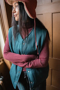Kappy Reversible Green & Check Vest