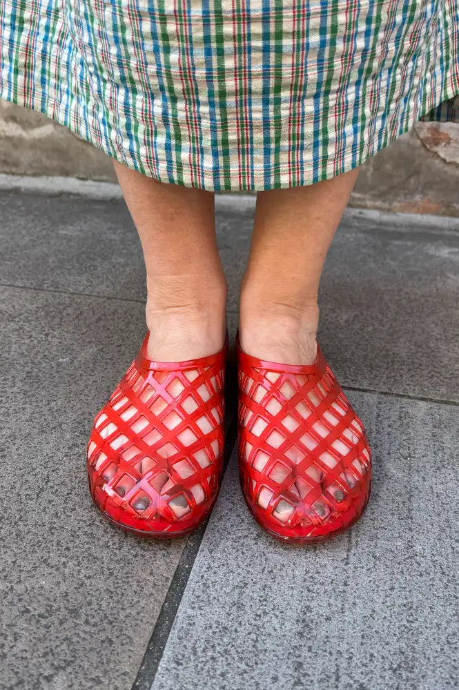 JuJu Kris Red Jelly Shoes