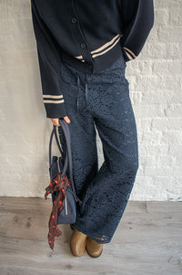 The Tiny Big Sister Navy Lace Trousers - The Mercantile London