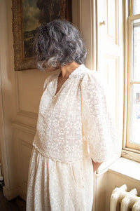 Faune Jean Oyster Lace Top - The Mercantile London
