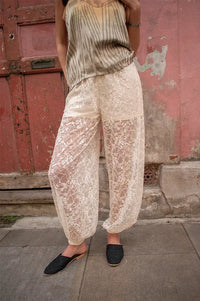 ICHI Xelva Birch Lace Trousers - The Mercantile London