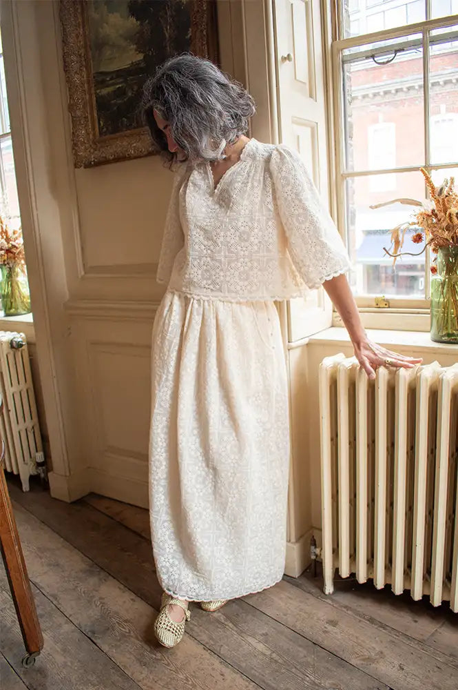 Faune Jean Oyster Lace Skirt - The Mercantile London