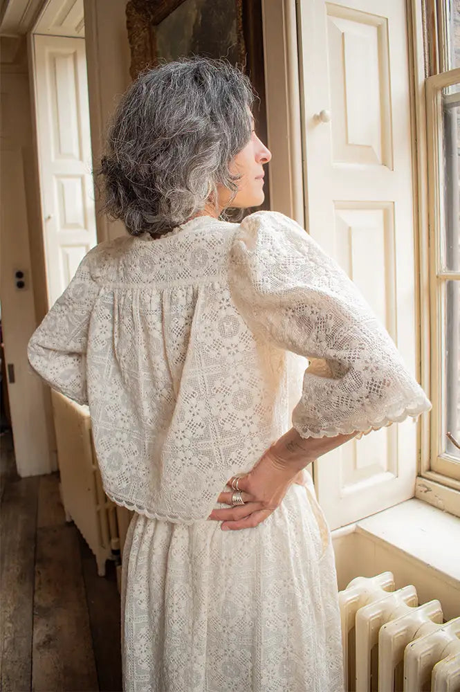Faune Jean Oyster Lace Top - The Mercantile London