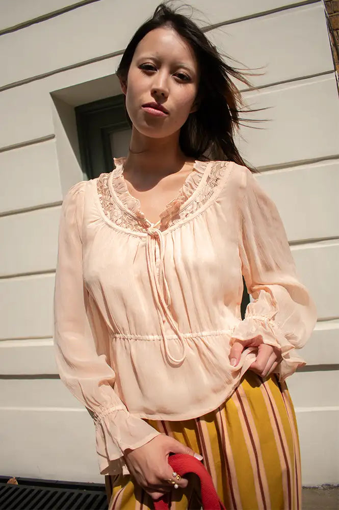 An'ge Siona Nude Blouse