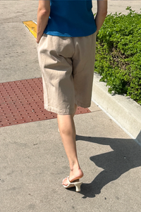 Le Bon Shoppe Liam Taupe Bermuda Shorts