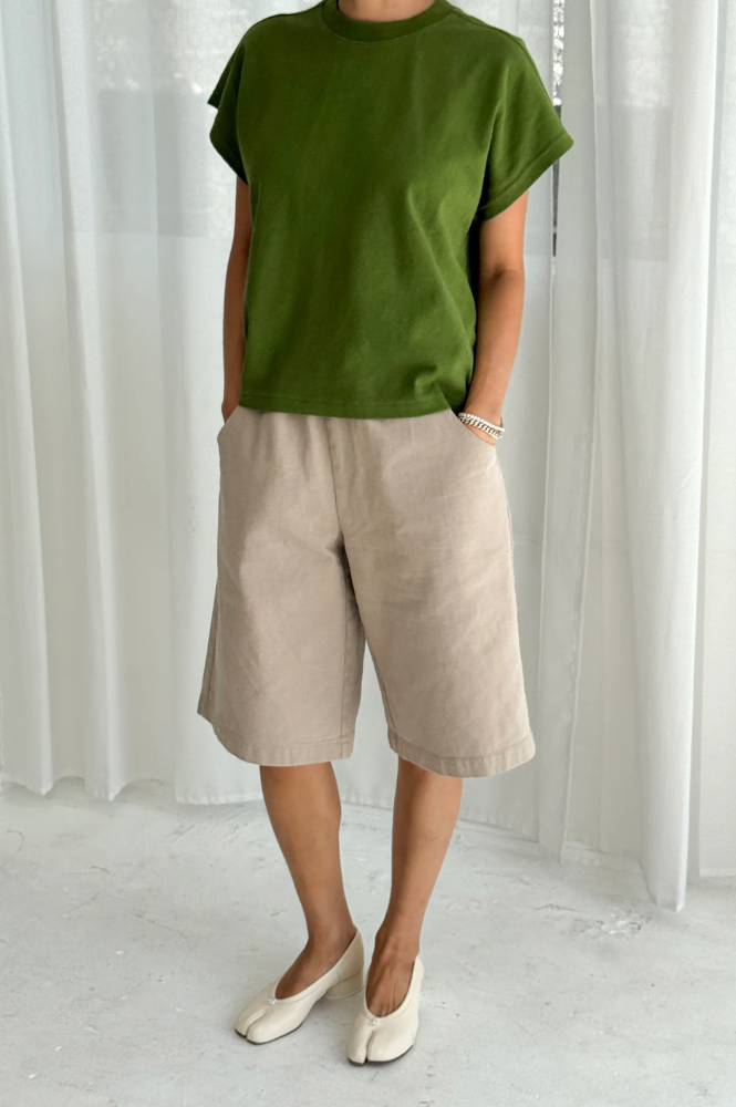 Le Bon Shoppe Liam Taupe Bermuda Shorts