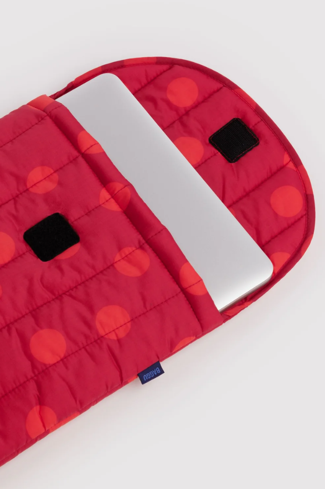 Baggu Red Polka Dot 16" Puffy Laptop Sleeve